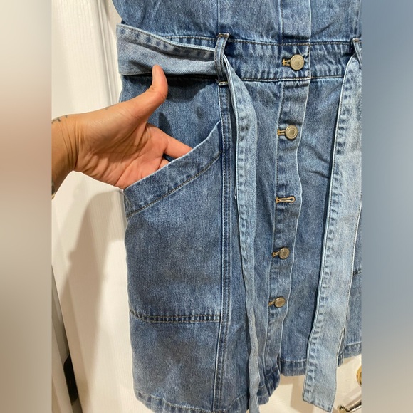 Custom Habitual Denim Buttoned Down Dress SzS - Picture 2 of 12
